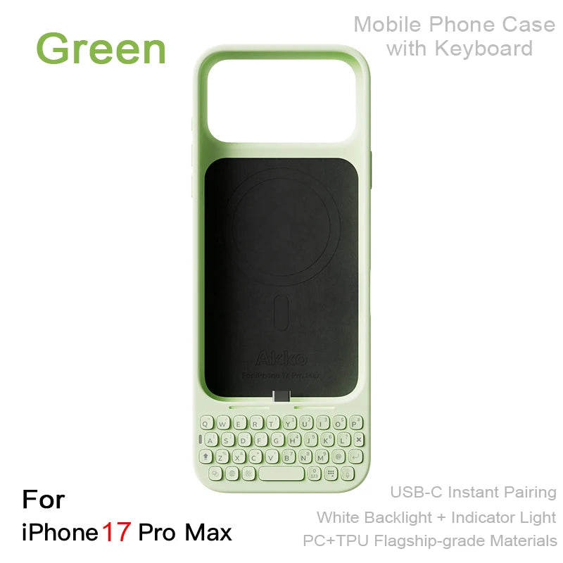 Mobile Phone Case with Keyboard All-in-One Magnetic-Attachment External Keyboard Phone Case For iPhone 16 Pro Max 17 Pro Max