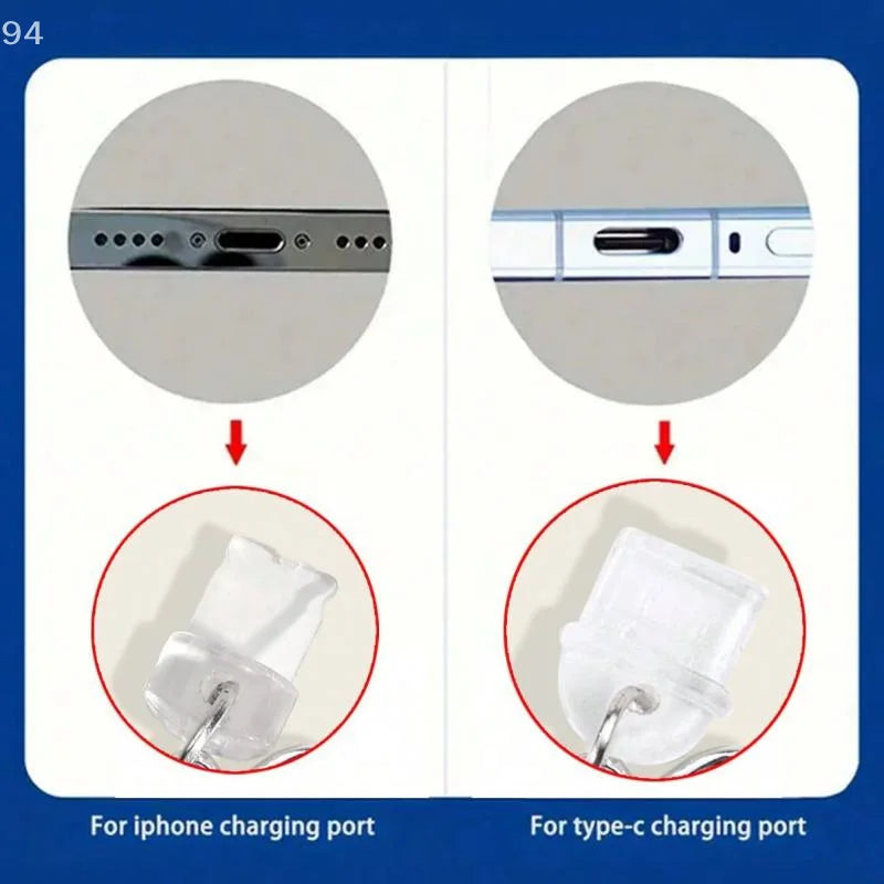 Sakura Flowers Phone Dust Plug Accessories Decoration Hanging Pendant For IPhone For Type-C Charging Port