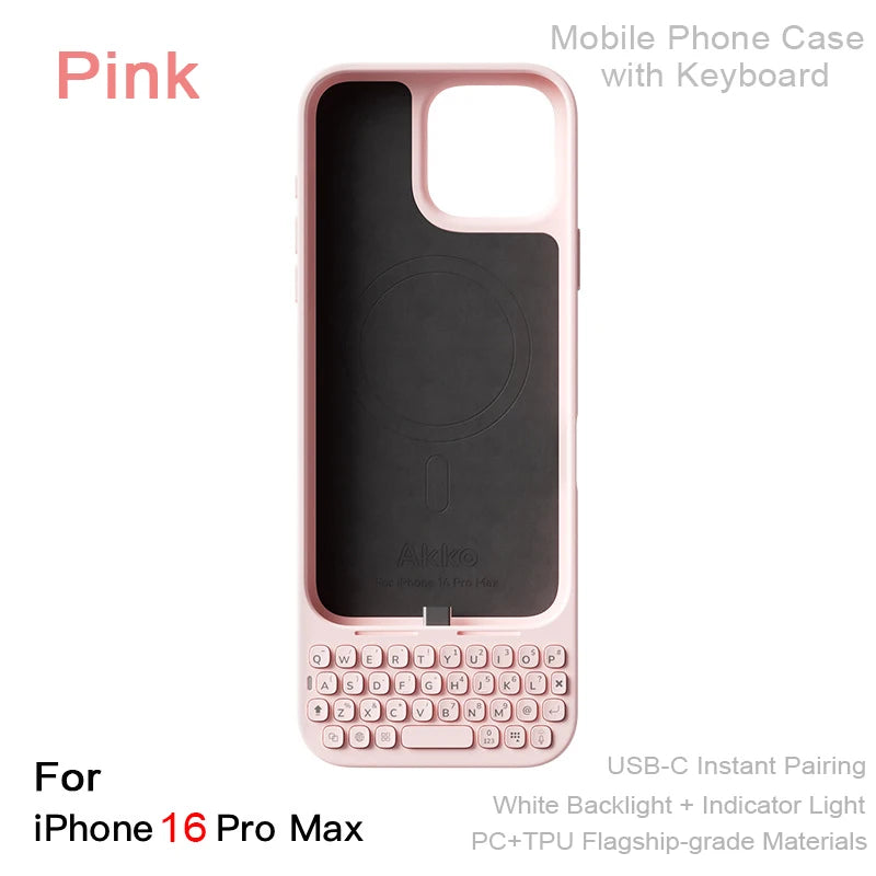 Mobile Phone Case with Keyboard All-in-One Magnetic-Attachment External Keyboard Phone Case For iPhone 16 Pro Max 17 Pro Max
