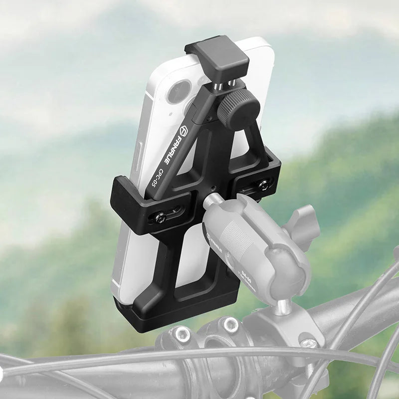 FANAUE Motorcycle Phone Holder Accessories 360° Rotatable Adjustable Aluminum Alloy Handlebar Phone Clamp Shock Absorption