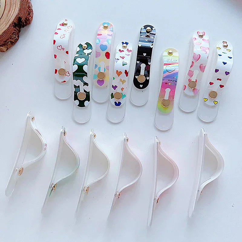 Phone Finger Ring Holder Portable Phone Grip Stand Telescopic Finger Strap Bracket Phone Accessories Universal Colorful Silicone