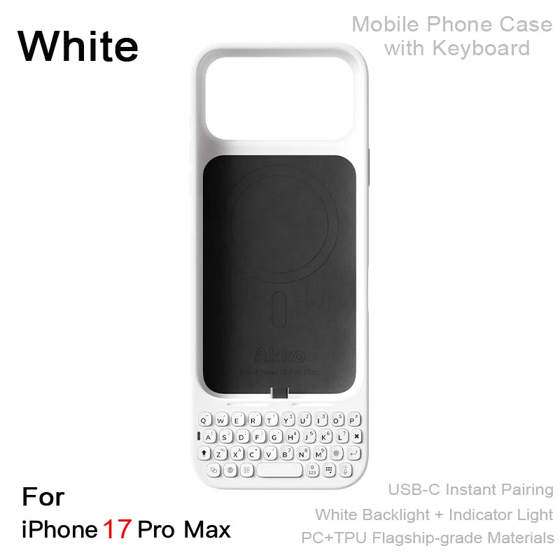 Mobile Phone Case with Keyboard All-in-One Magnetic-Attachment External Keyboard Phone Case For iPhone 16 Pro Max 17 Pro Max