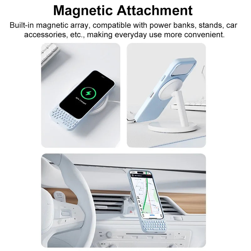 Mobile Phone Case with Keyboard All-in-One Magnetic-Attachment External Keyboard Phone Case For iPhone 16 Pro Max 17 Pro Max