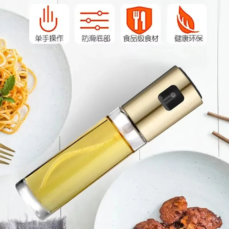 Kitchen Portable Spray Bottle Oil Sprayer Oiler Pot BBQ Barbecue Cooking Tool Can Pot Cookware Household Storage Tool PP Olive