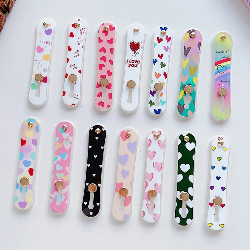 Phone Finger Ring Holder Portable Phone Grip Stand Telescopic Finger Strap Bracket Phone Accessories Universal Colorful Silicone