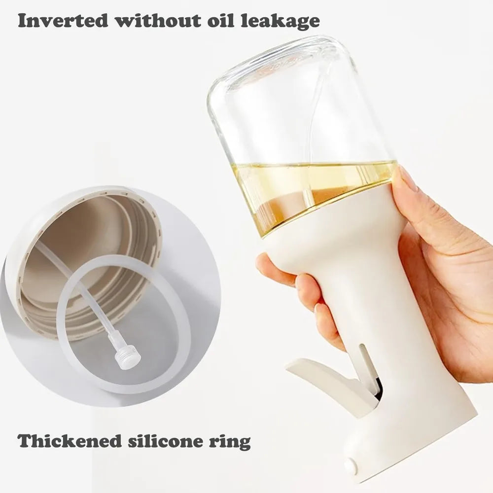 Oil Sprayer for Cooking 280ml Glass Oil Spray Bottle Wide Fan Mist Olive Oil Dispenser Air Fryer BBQ Salad Kitchen Tool