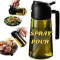 Olive Oil Dispenser Plastic Bottle for Kitchen Gadgets Air Fryer Accessories Olive Oil Sprayer Cooking Light-Blocking Dark Green
