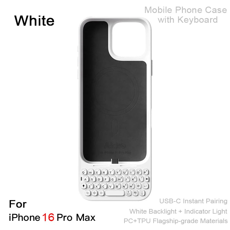 Mobile Phone Case with Keyboard All-in-One Magnetic-Attachment External Keyboard Phone Case For iPhone 16 Pro Max 17 Pro Max