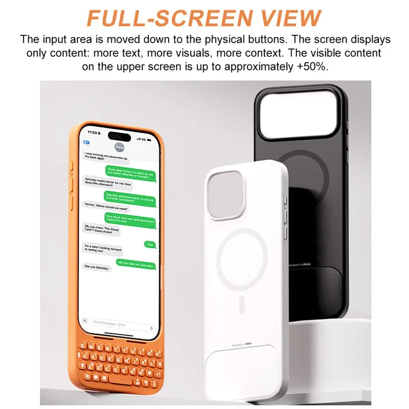 Mobile Phone Case with Keyboard All-in-One Magnetic-Attachment External Keyboard Phone Case For iPhone 16 Pro Max 17 Pro Max