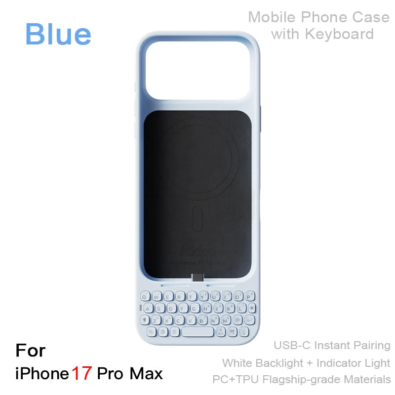 Mobile Phone Case with Keyboard All-in-One Magnetic-Attachment External Keyboard Phone Case For iPhone 16 Pro Max 17 Pro Max