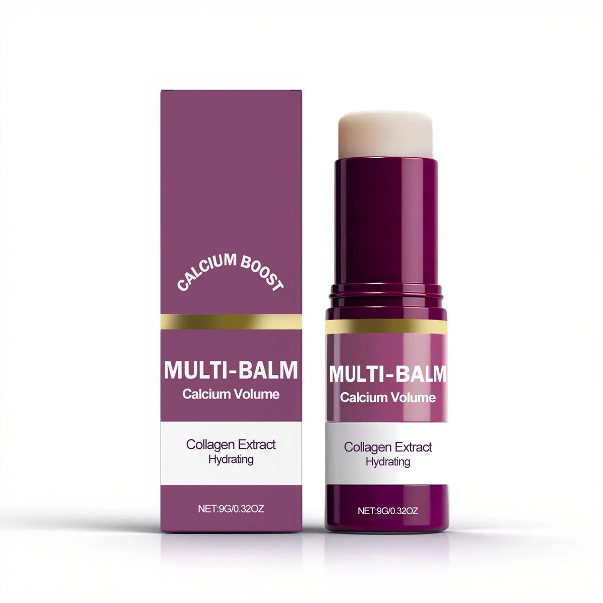 Calcium Skincare Set-Multi Balm Stick+Eye Patches+Cream+Serum Hydrating Anti Aging Reduce Fine Lines Brightening Daily Skin Care