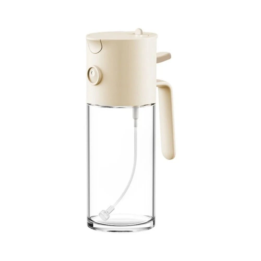 Practical 580 ML 2-in-1 Oil Sprayer Automatic Glass Oil Dispenser Refillable Leak-Proof Cooking Oil Tank BBQ