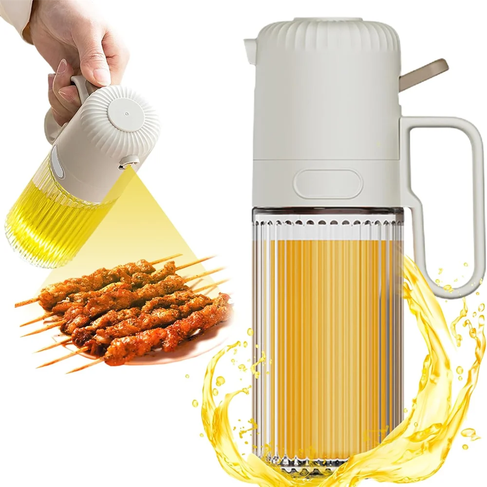 Glass Olive Oil Sprayer Bottle, 250ml, Adjustable, Leak Proof, for Cooking Kitchen, BBQ, Salad, Air Fryers, Light Meals