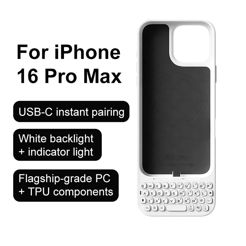 Mobile Phone Case with Keyboard All-in-One Magnetic-Attachment External Keyboard Phone Case For iPhone 16 Pro Max 17 Pro Max