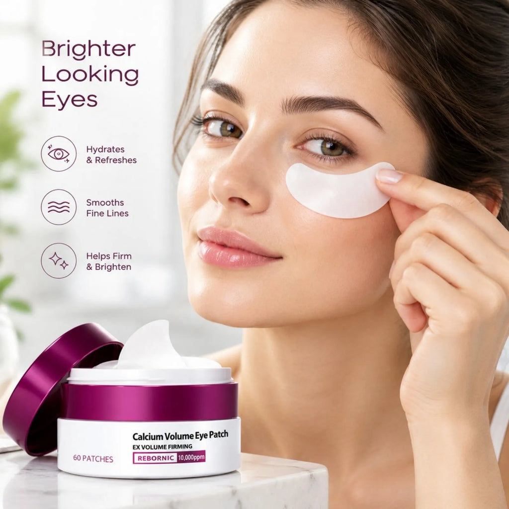 Calcium Skincare Set-Multi Balm Stick+Eye Patches+Cream+Serum Hydrating Anti Aging Reduce Fine Lines Brightening Daily Skin Care