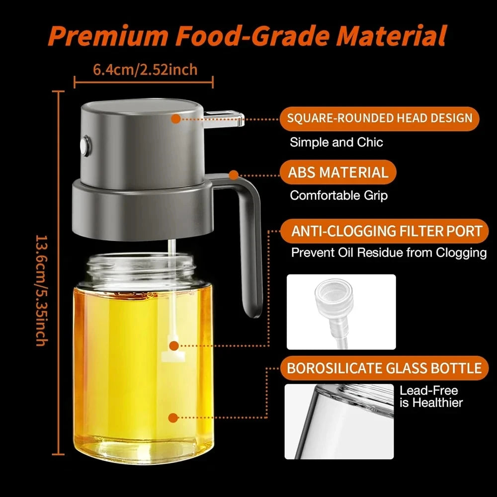 200ml Oil Spray Bottle BBQ Cooking Olive Oil Sprayer Glass Baking Oil Spray Empty Bottle Vinegar Bottle Or Oil Brush