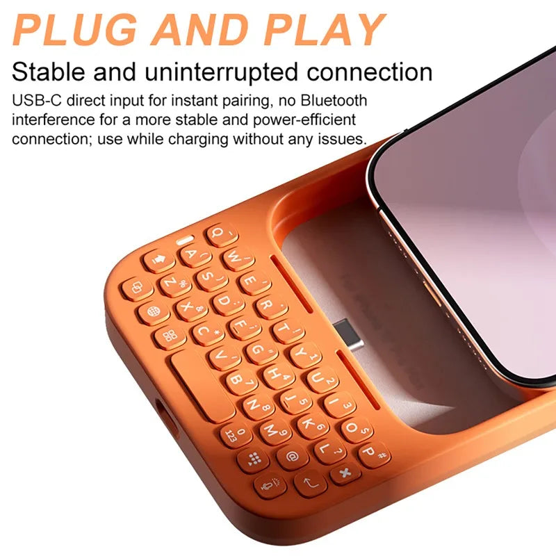 Mobile Phone Case with Keyboard All-in-One Magnetic-Attachment External Keyboard Phone Case For iPhone 16 Pro Max 17 Pro Max