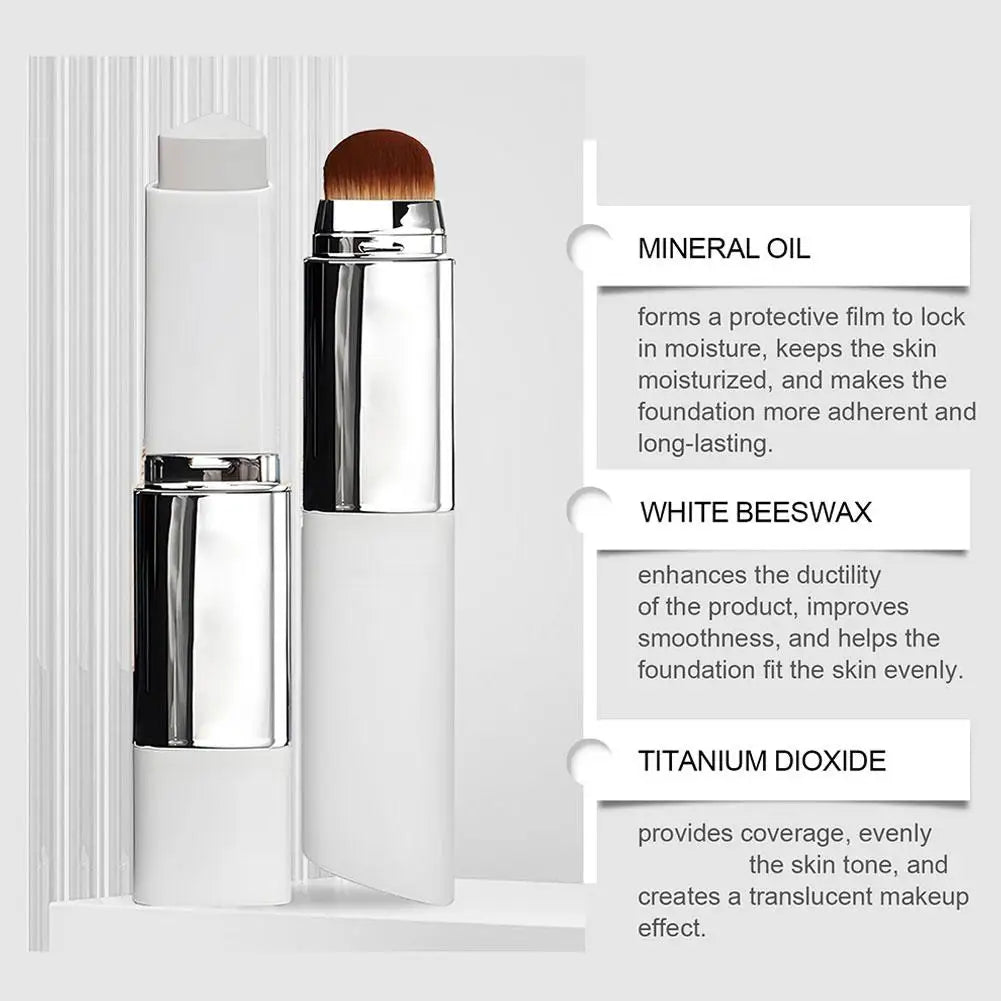 2-in-1 Color-Changing Foundation Stick Liquid Lightweight Moisturizing Brightening Foundation Color Changing For All Skin Types
