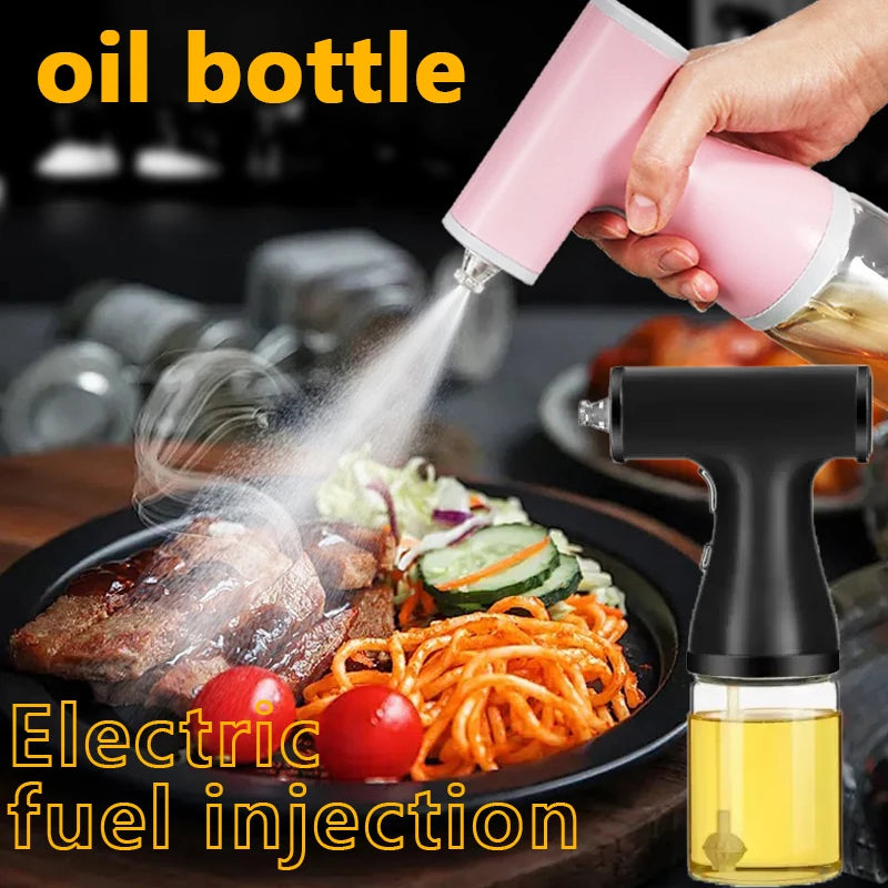 NEW USB Charging Electric Olive Oil Spray Bottle Dispenser For BBQ Kitchen Oil Sprayer  Soy Sauce Vinegar Storage BottleW