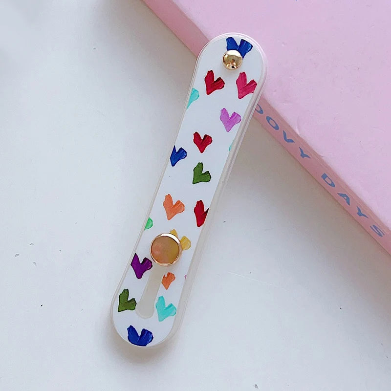 Phone Finger Ring Holder Portable Phone Grip Stand Telescopic Finger Strap Bracket Phone Accessories Universal Colorful Silicone