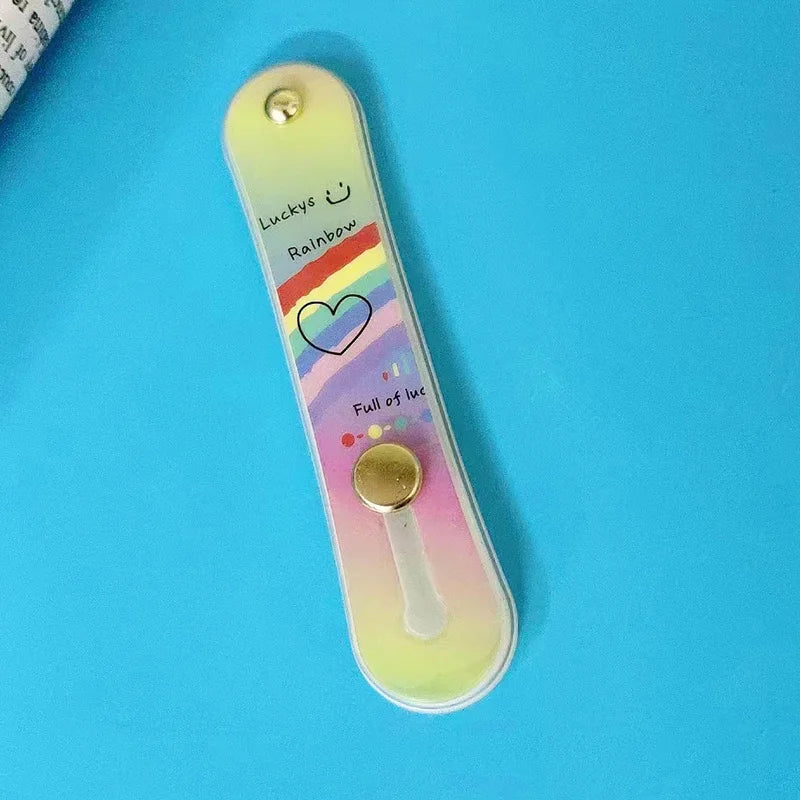 Phone Finger Ring Holder Portable Phone Grip Stand Telescopic Finger Strap Bracket Phone Accessories Universal Colorful Silicone