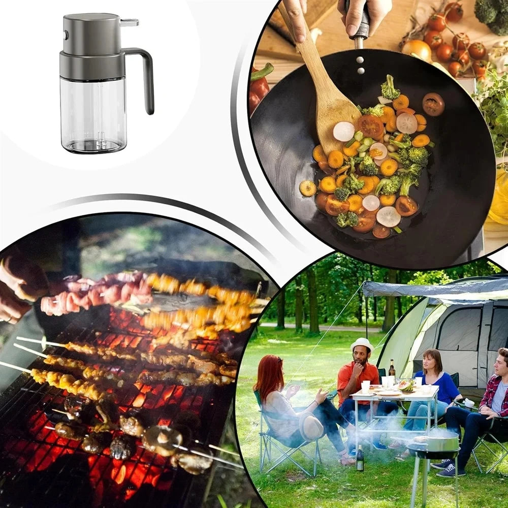 200ml Oil Spray Bottle BBQ Cooking Olive Oil Sprayer Glass Baking Oil Spray Empty Bottle Vinegar Bottle Or Oil Brush