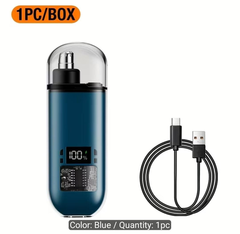 Rechargeable Electric Nose &amp; Ear Hair Trimmer with LED Display. Key Features: